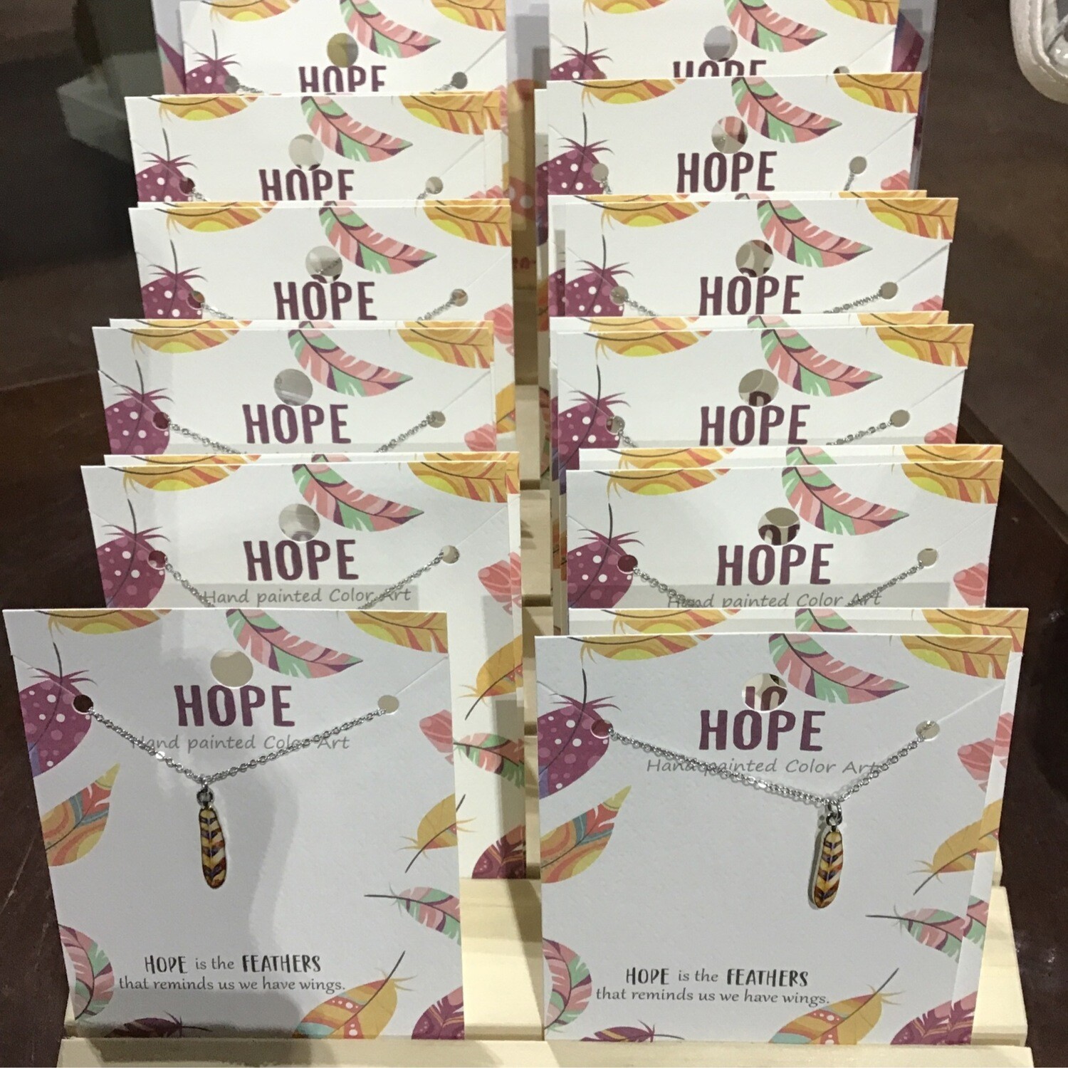 Hope is the Feathers Stainless Steel Chain Necklace
