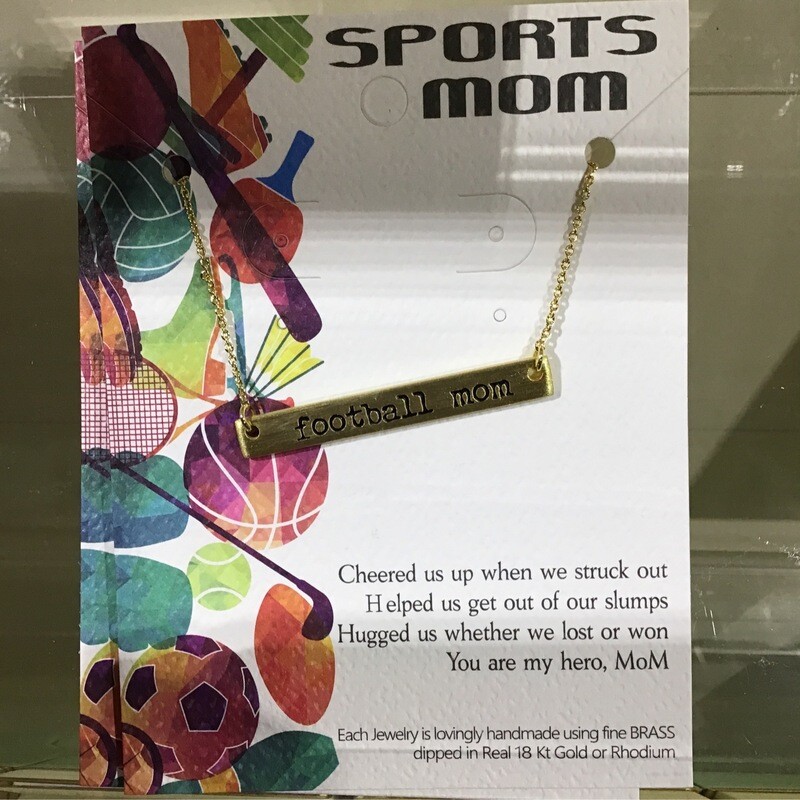 Football Mom Gold Necklace