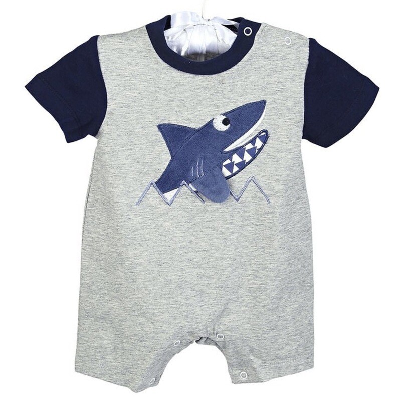 Bruce the Shark Romper 6-12 mo.