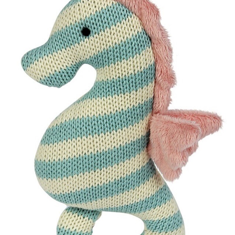 Suzy the Seahorse Knit Rattle