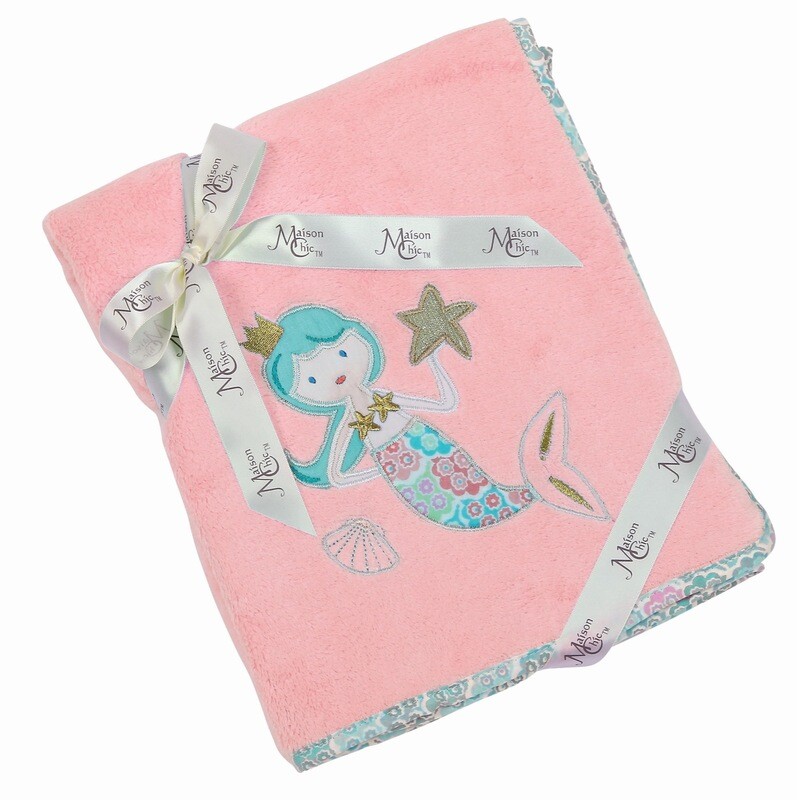Shellie the Mermaid Plush Baby Blanket