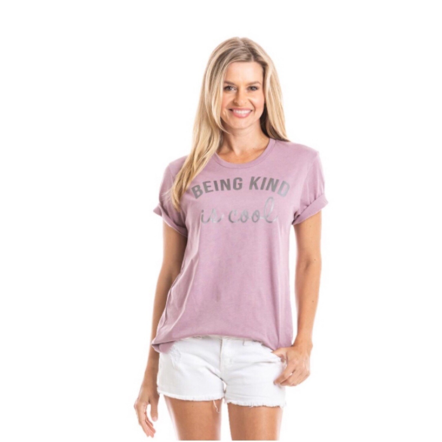 Being Kind is Cool T-Shirt. Orchid 