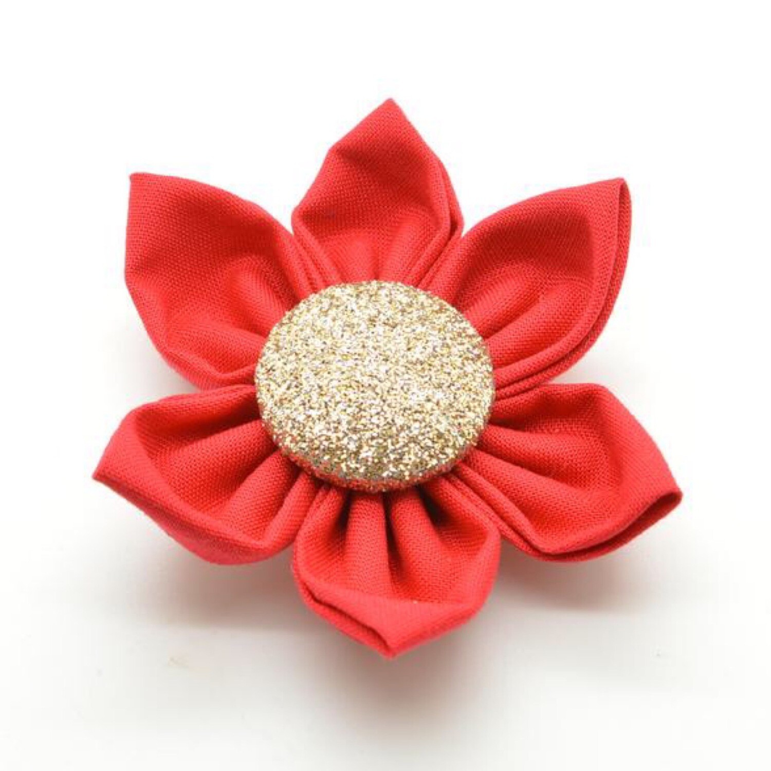 Red Flower for Dog Collar