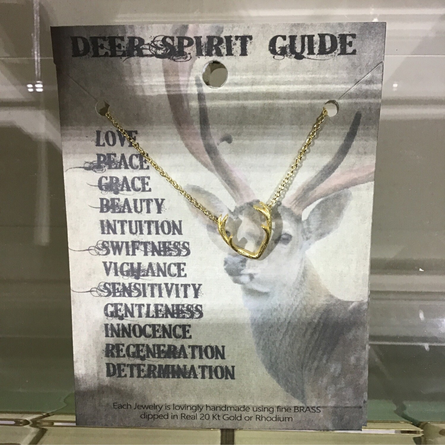 Deer Antler Gold Necklace