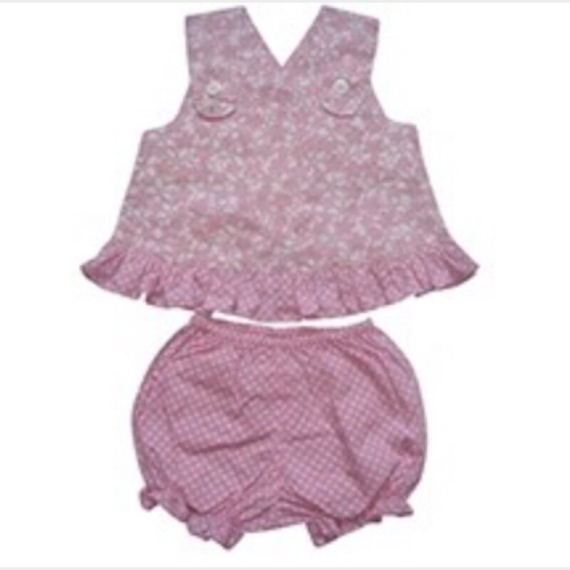 Cotton Candy Sundress & Bloomers. 6-12 mo.