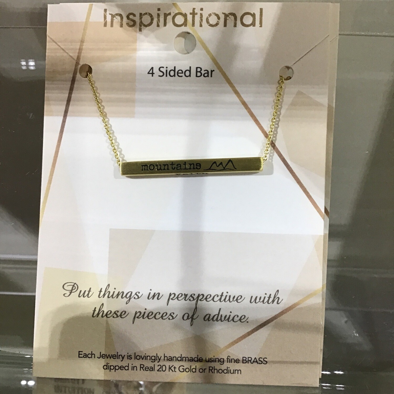 Faith Can Move Mountains Gold Necklace