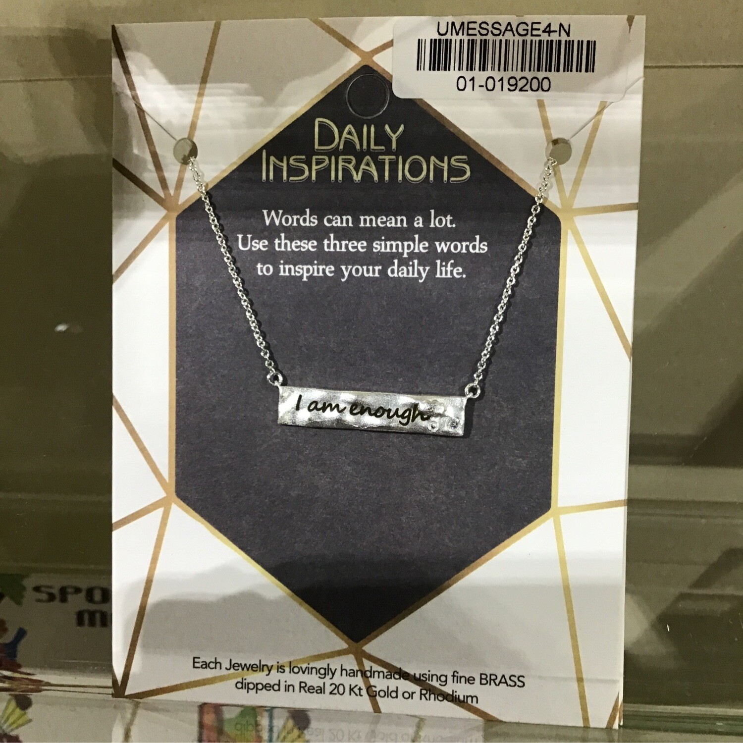 I Am Enough Silver Necklace