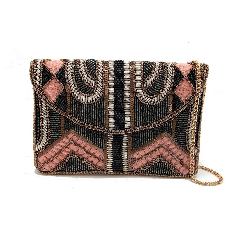 Beaded Pale Pink Mini Cross Body