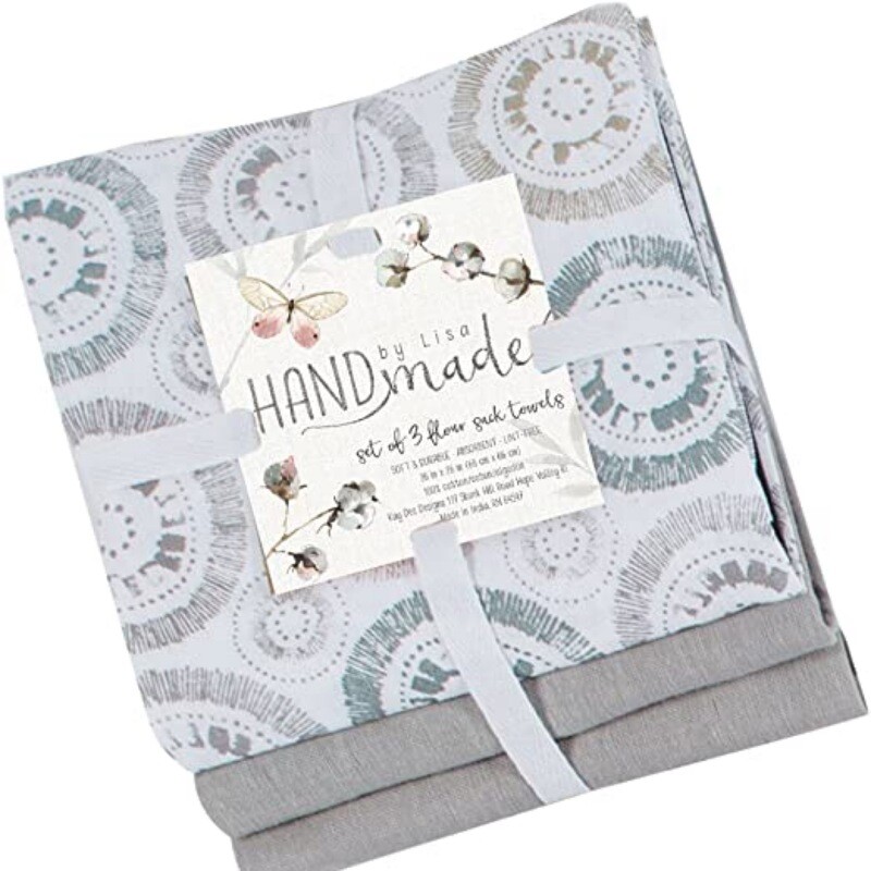 Handmade Set of 3 Flour Sack Towel