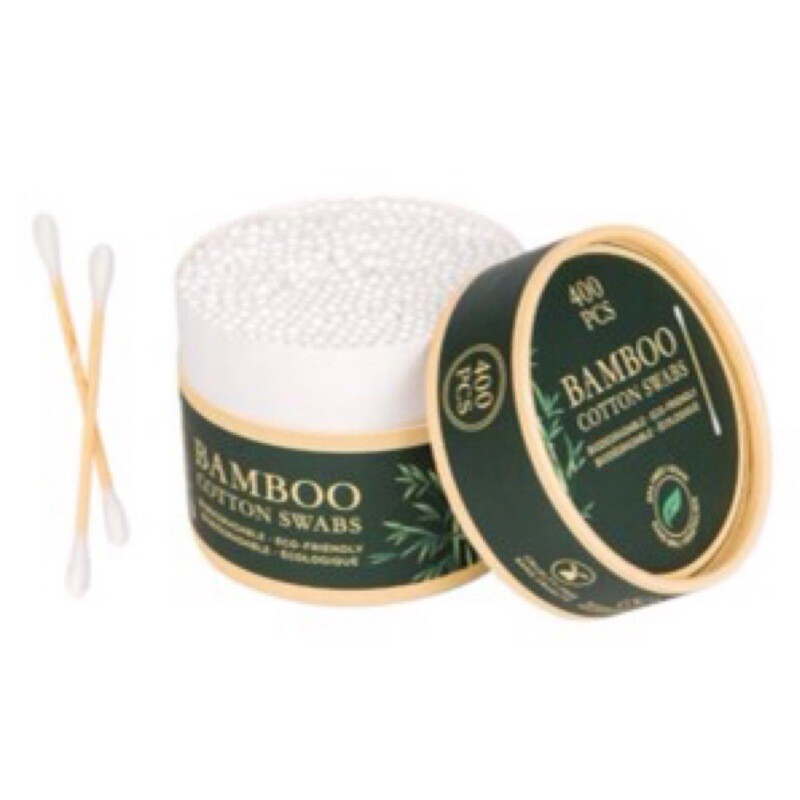 Bamboo Cotton Swaps. 400pcs