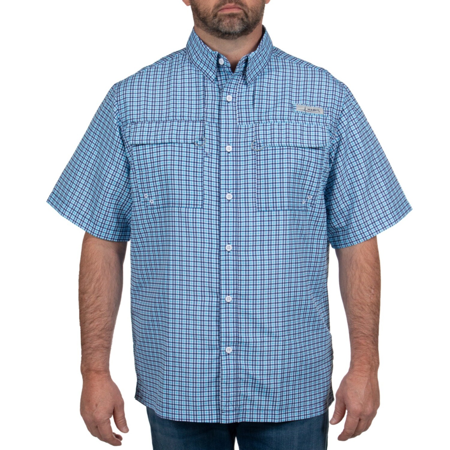 Men’s Short Sleeve Lakeside Check Blue