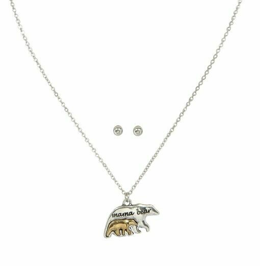 Mama Bear Necklace & Earring Set