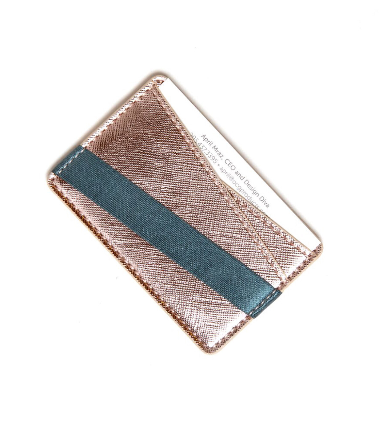 Rose Gold/Navy Phone Back Wallet