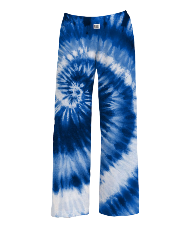 Blue and White Tye-Dye Pajama Pants