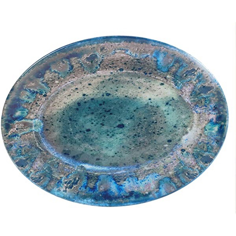 Radiance Teal Oval Platter