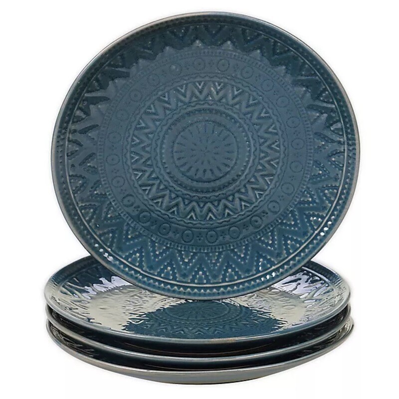 Aztec Teal Salad Plate