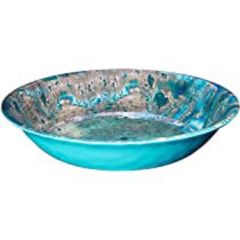 Radiance Teal Round Platter