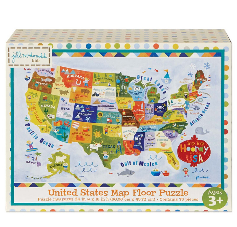 United States Map Floor Puzzle 24”x18”
