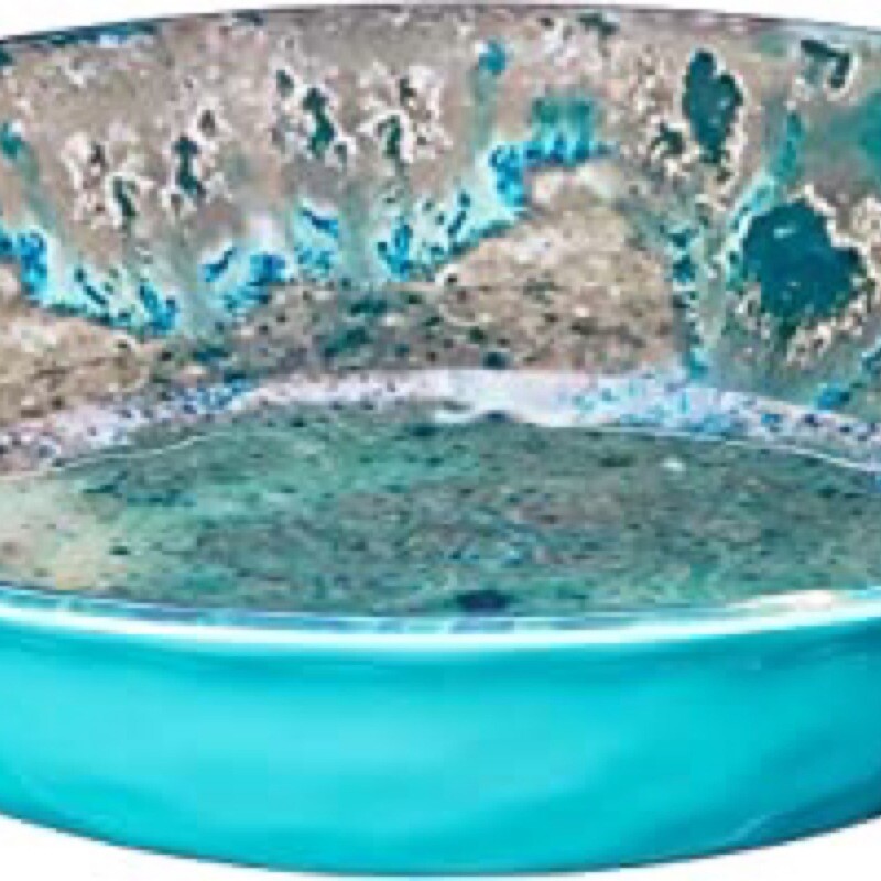  Radiance Teal Large Serving Bowl