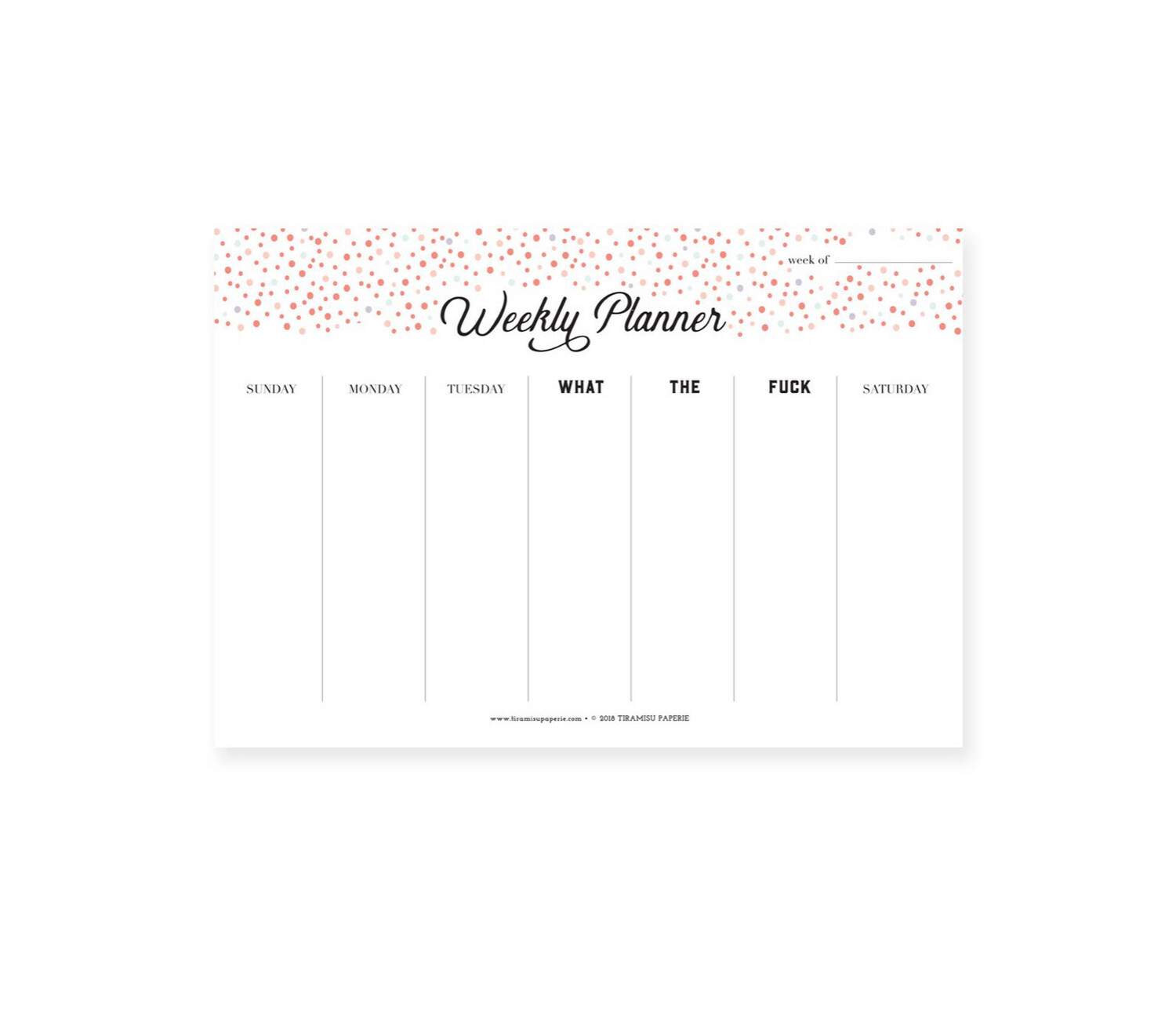 50 Sheet Weekly Planner