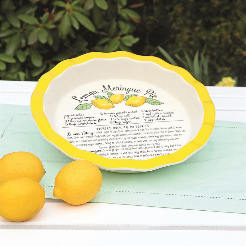 Lemon Meringue Pie Plate with Recipe