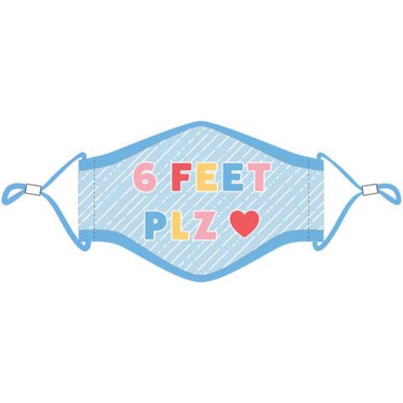 Kids. 6 Feet Please Mask with Lanyard 