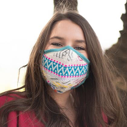 Teal Fabric Mask