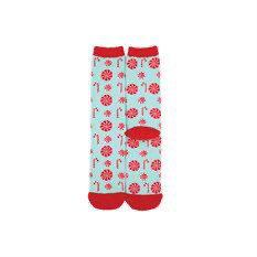Christmas Peppermint Knit Crew Socks