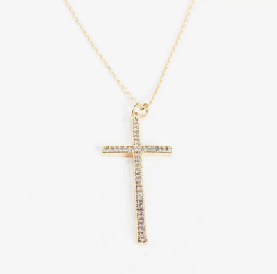 Faithfully Crystal Cross Necklace