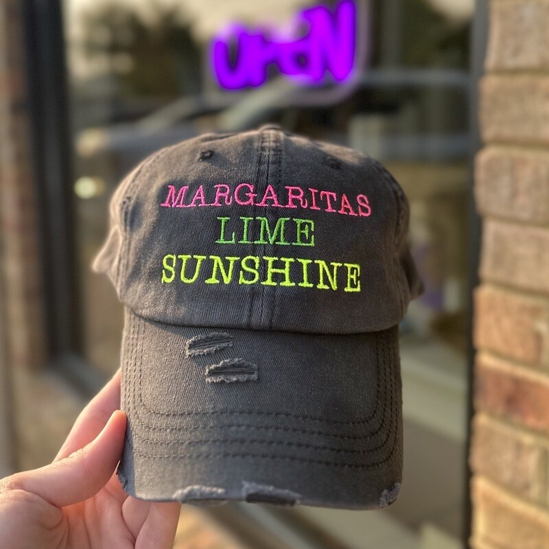 Margs Lime Sunshine Denim Hat