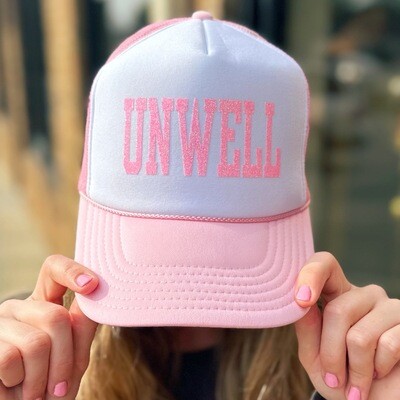 UNWELL Trucker Hat -Light Pink Sparkle