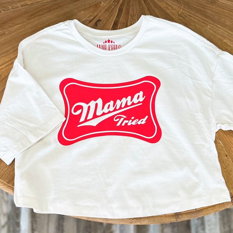 Mama Tried Jersey Cropped T-Shirt