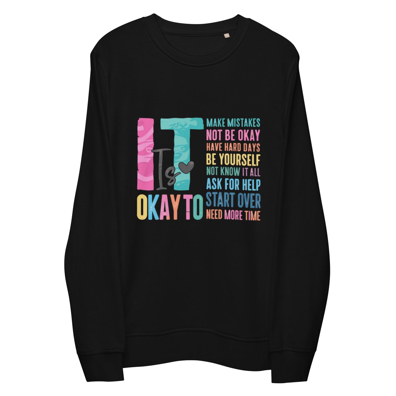 Unisex Organic Sweatshirt- It is Okay