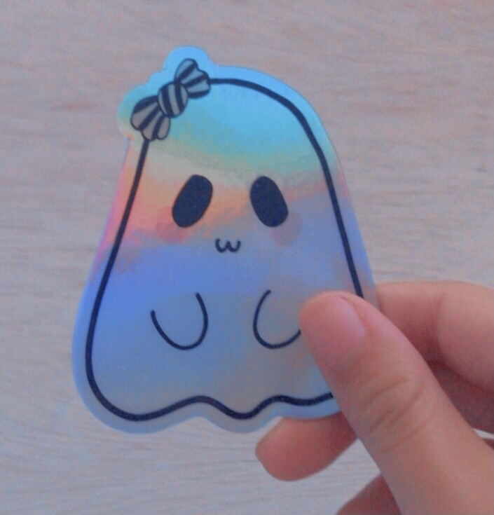 Boo the Ghost | Holographic Stickers