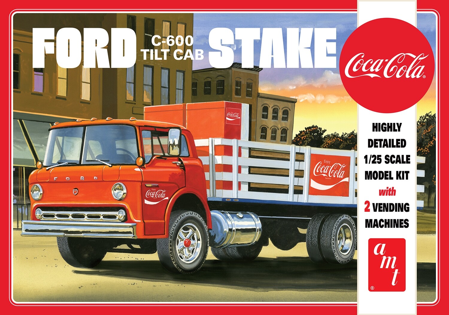 1/25 Ford C600 Stake Bed w/Coca-Cola Machine