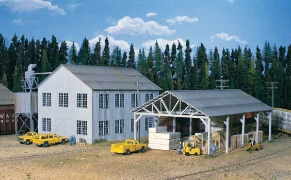 Planing Mill and Shed -- Kit - Mill: 6 x 8" 15.2 x 20.3cm; Shed: 6 x 9" 15.2 x 22.9cm