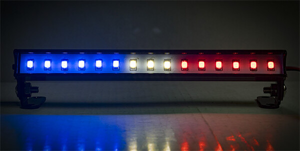  LED Light Bar - 5.6" - Police Lights (Red, White, and Blue Lights) 