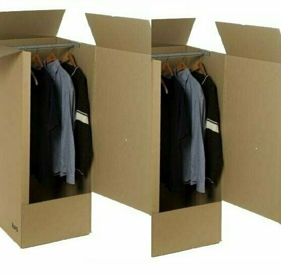 -2 CARTONS PENDERIE AVEC TRINGLE-