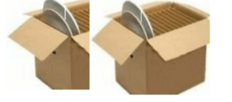 -ENSEMBLE COMPOSE DE :    2 CARTONS + CROISILLONS
POUR RANGER 22 ASSIETTES-