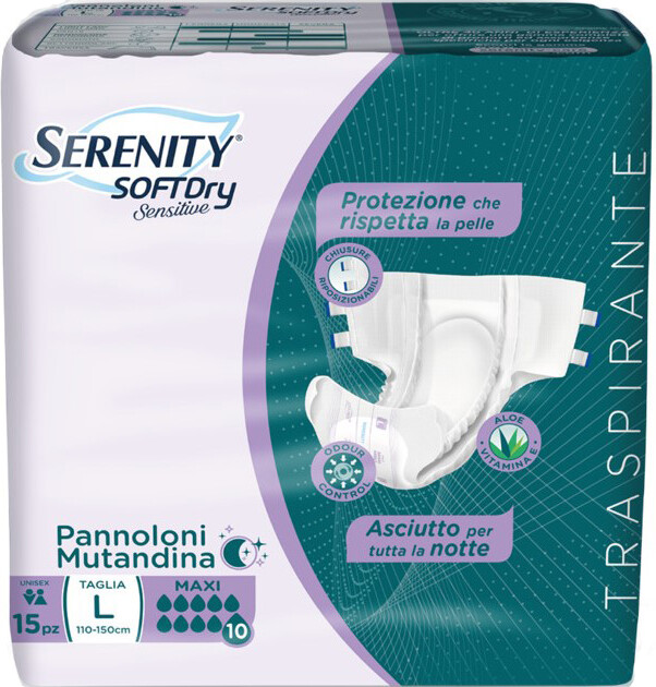 PANNOLONE A MUTANDINA SERENITY MAXI MISURA LARGE CF 15PZ