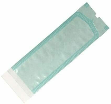 BUSTE PIATTE X STERILIZZAZIONE AUTOSALDANTI Cm.14X26 CF. DA 200 PZ.