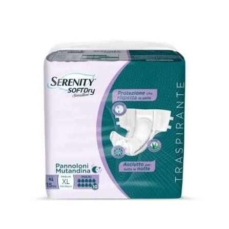 PANNOLONE A MUTANDINA SERENITY MAXI MISURA EXTRA LARGE CF 15PZ