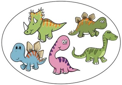Dinosaurs & Eggshell numbers 1-9