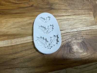 Xmas Holly silicone mould