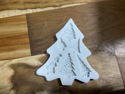 Xmas tree silicone mould with small trees