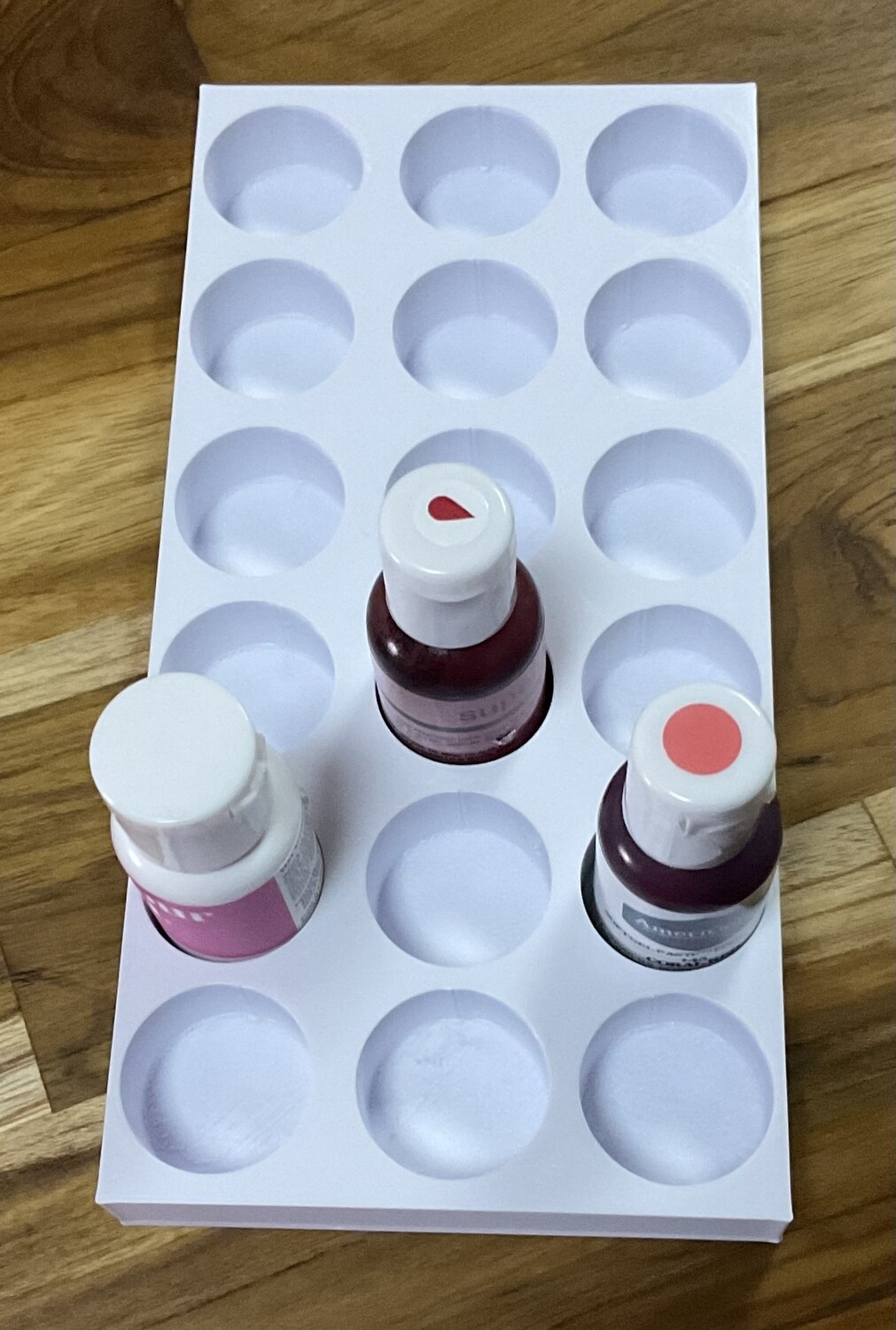 18 20ml colour bottle draw storage