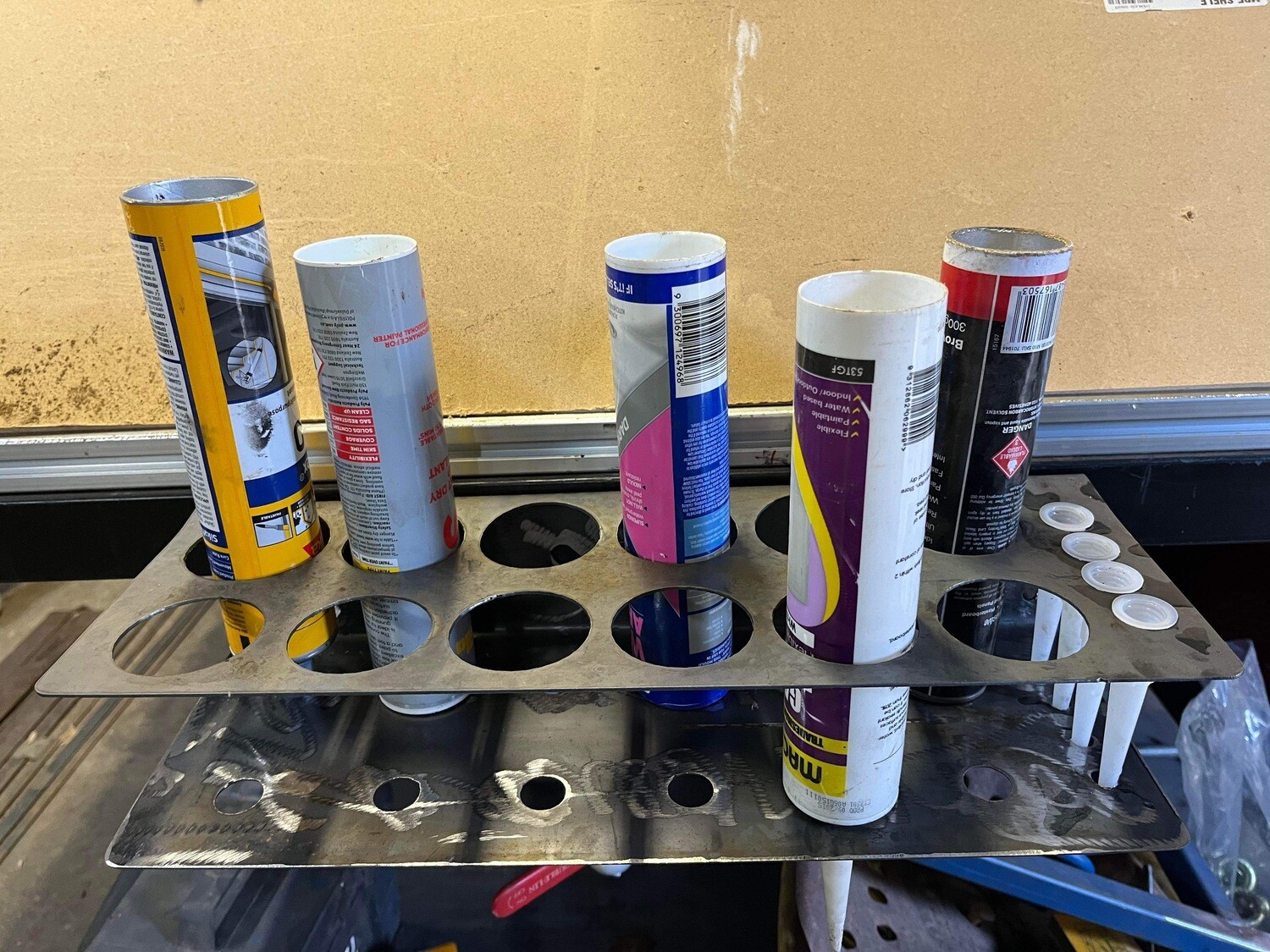 Caulking tube storage rack