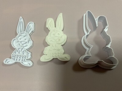Easter Bunny with basket and eggs 23