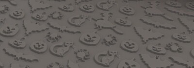 Witches cats spiders textured rollers
