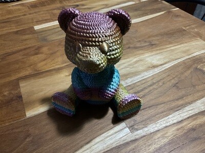 Crochet Teddy Bear rainbow